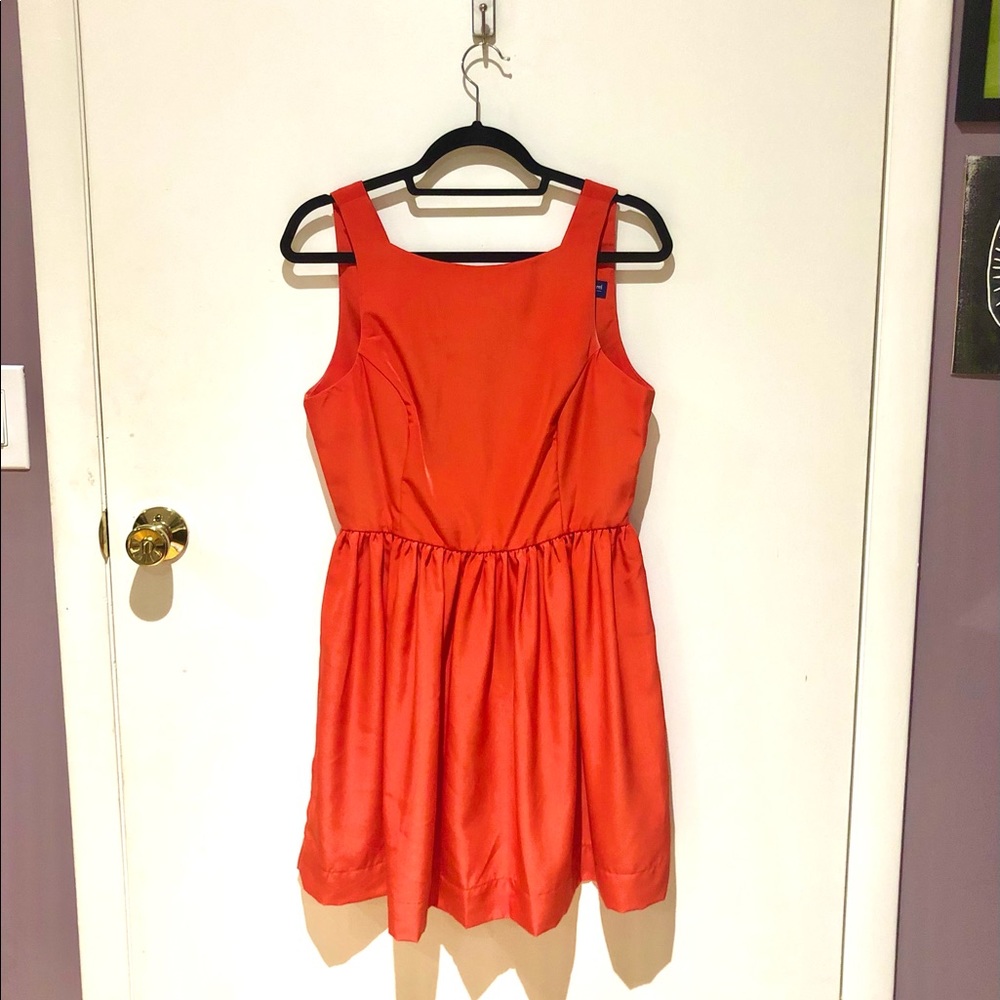 American Apparel Red Button Down Back Dress